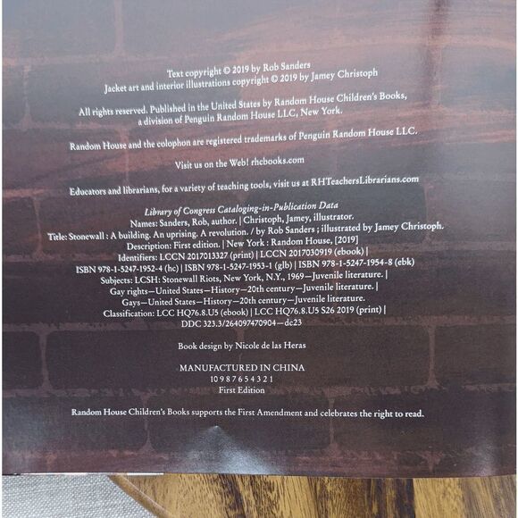 Stonewall: A Building An Uprising A Revolution Reading Book By Rob Sanders - Picture 4 of 8